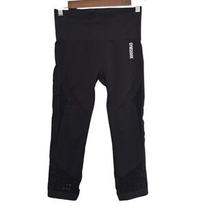 GymShark Flex crop leggings high rise black size small women's‎ Gym Shark